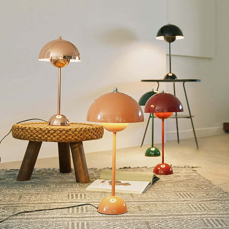 Halo Table Lamp Rechargeable Mushroom Various Colours Living Room