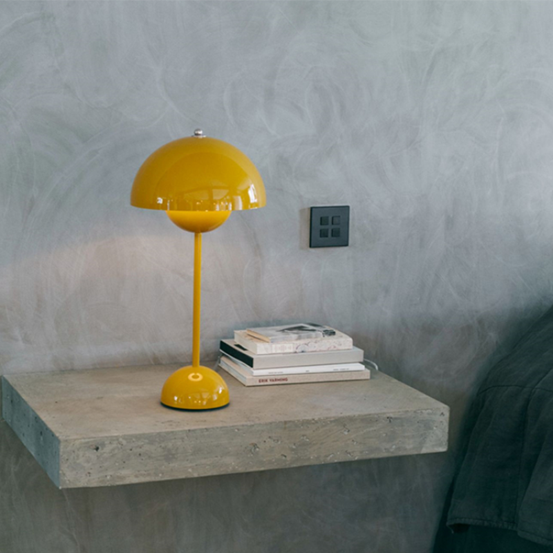 Halo Table Lamp Rechargeable Mushroom Various Colours Living Room