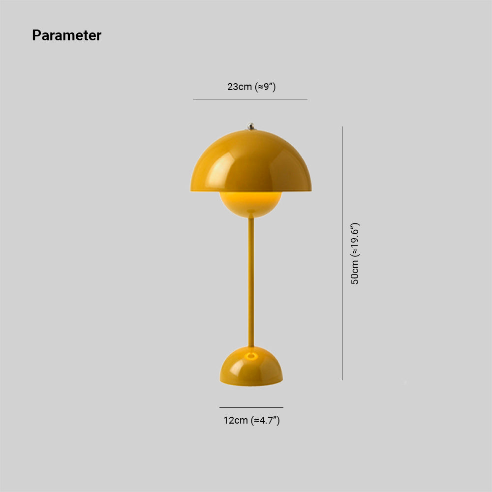 Halo Table Lamp Rechargeable Mushroom Various Colours Living Room
