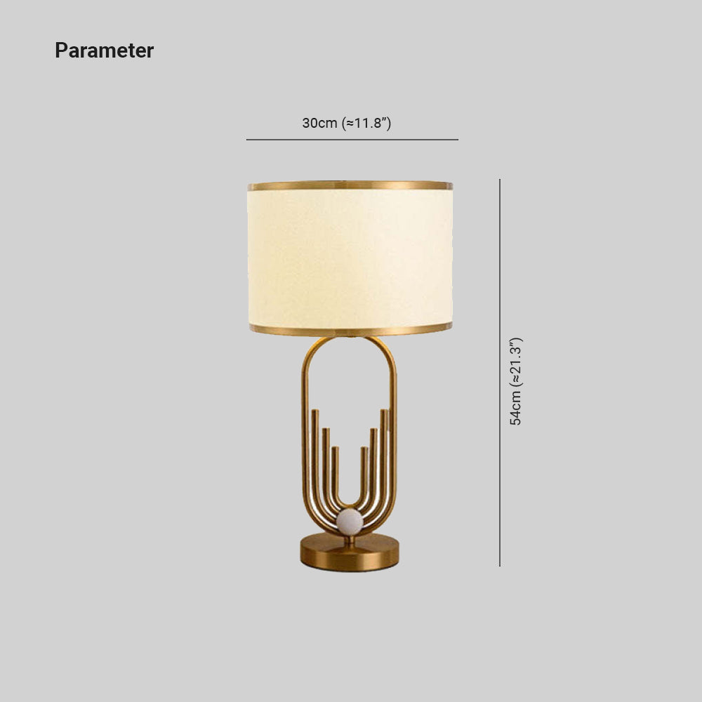 Mode Table Lamp Landscape Metal Fabric Bedroom Living Room