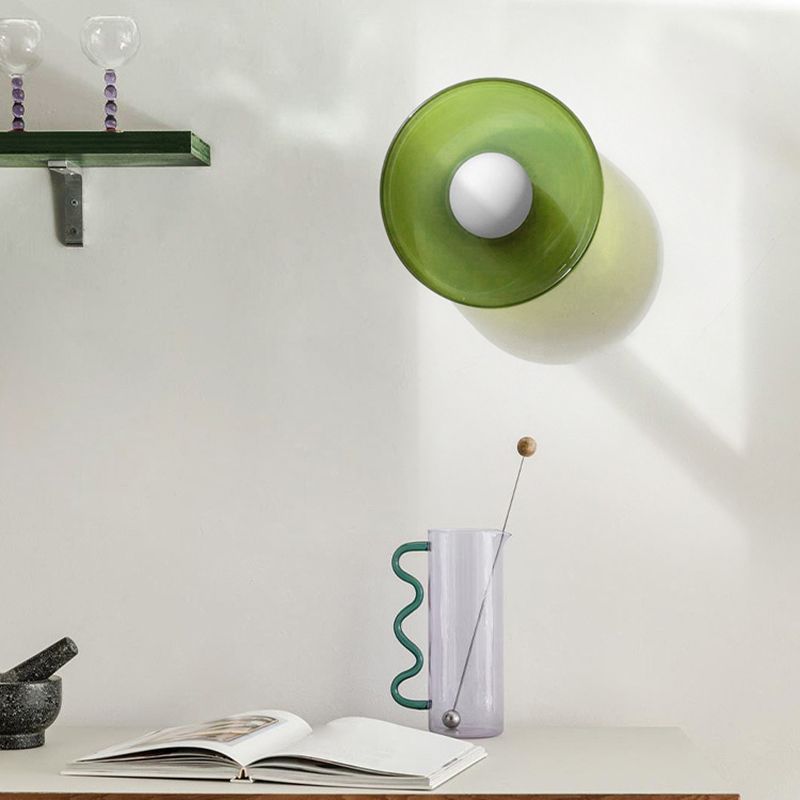 Halo Flush Mount Ceiling Light Modern Glass Metal Bedroom Colours