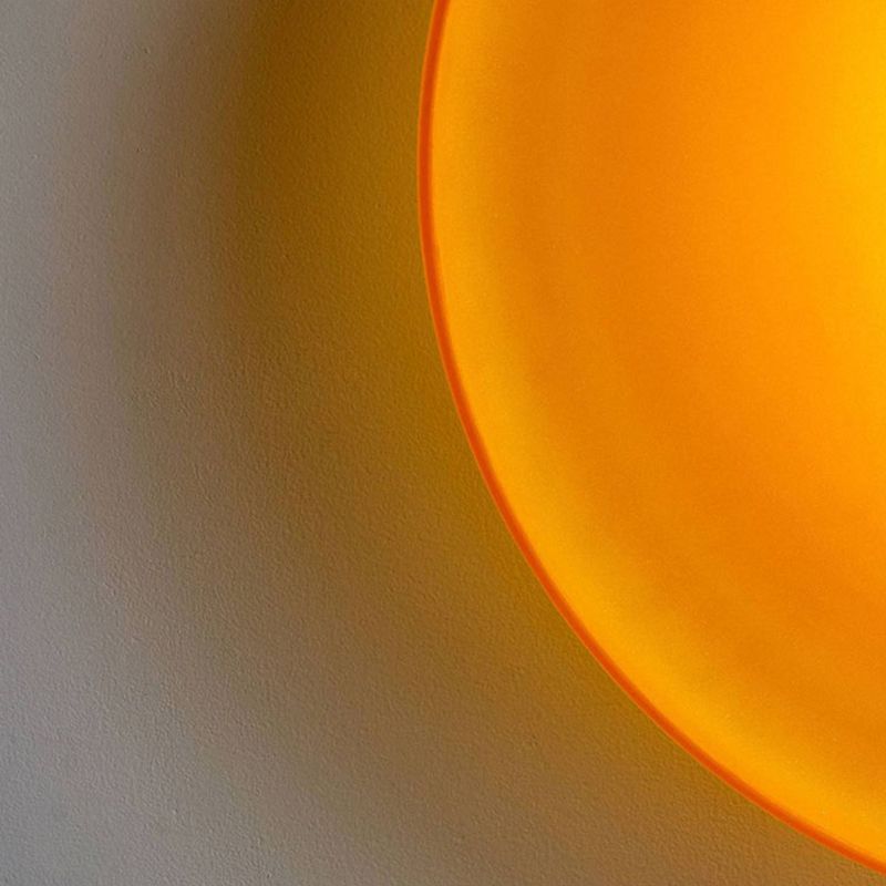 Halo Flush Mount Ceiling Light Modern Glass Metal Bedroom Colours