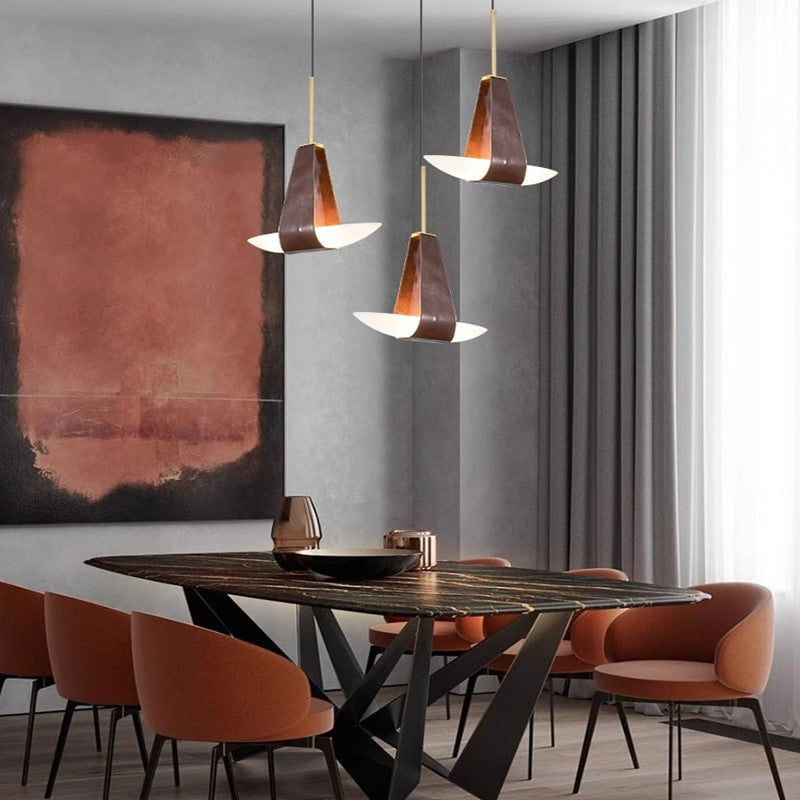 Mode Pendant Light Industrial Metal Glass Red Living Room Bedroom