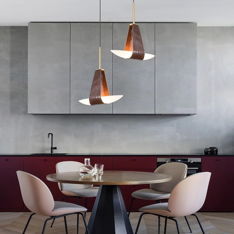 Mode Pendant Light Industrial Metal Glass Red Living Room Bedroom