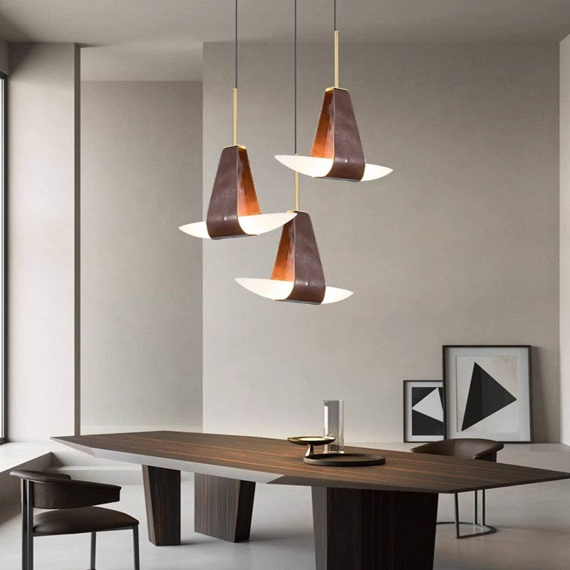 Mode Pendant Light Industrial Metal Glass Red Living Room Bedroom