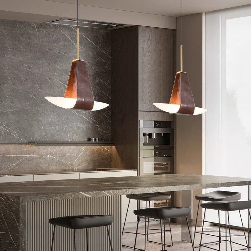 Mode Pendant Light Industrial Metal Glass Red Living Room Bedroom