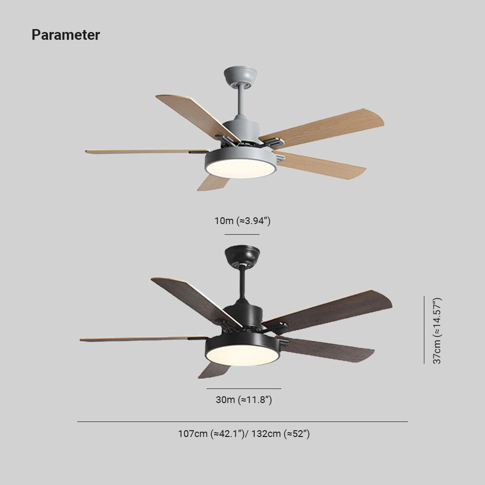 Haven Ceiling Fan With Light 5 Blades with Light Living Room Bedroom