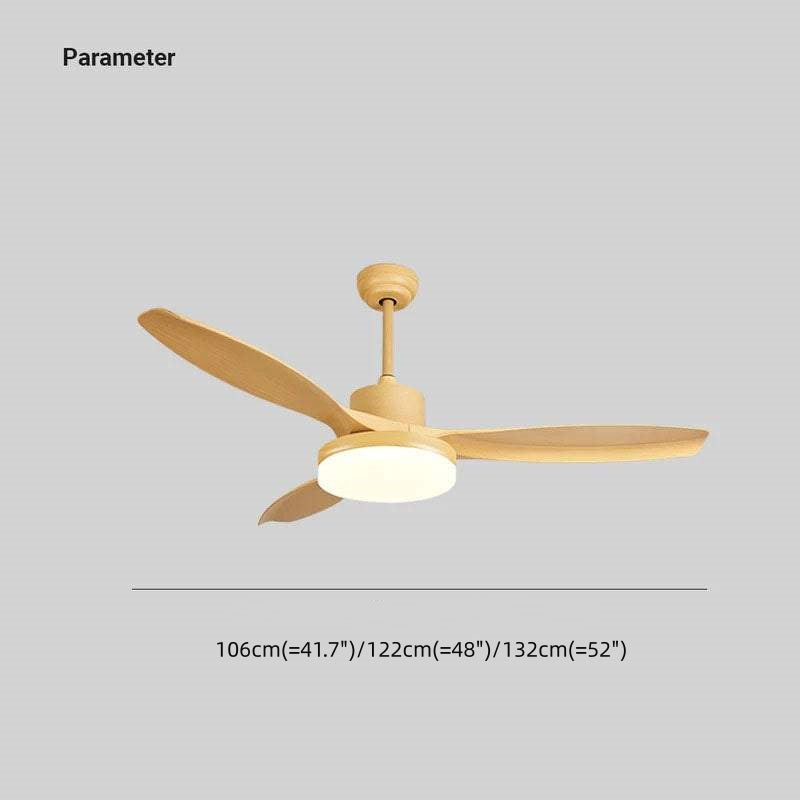 Haven Ceiling Fan With Light DC Basic 3 Blades Wood Living Room