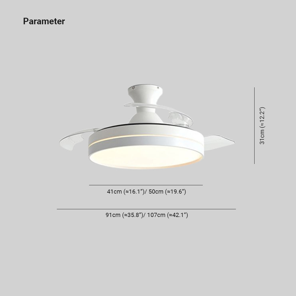 Soleil Ceiling Fan With Light 4 Colour Modern Living Room Bedroom