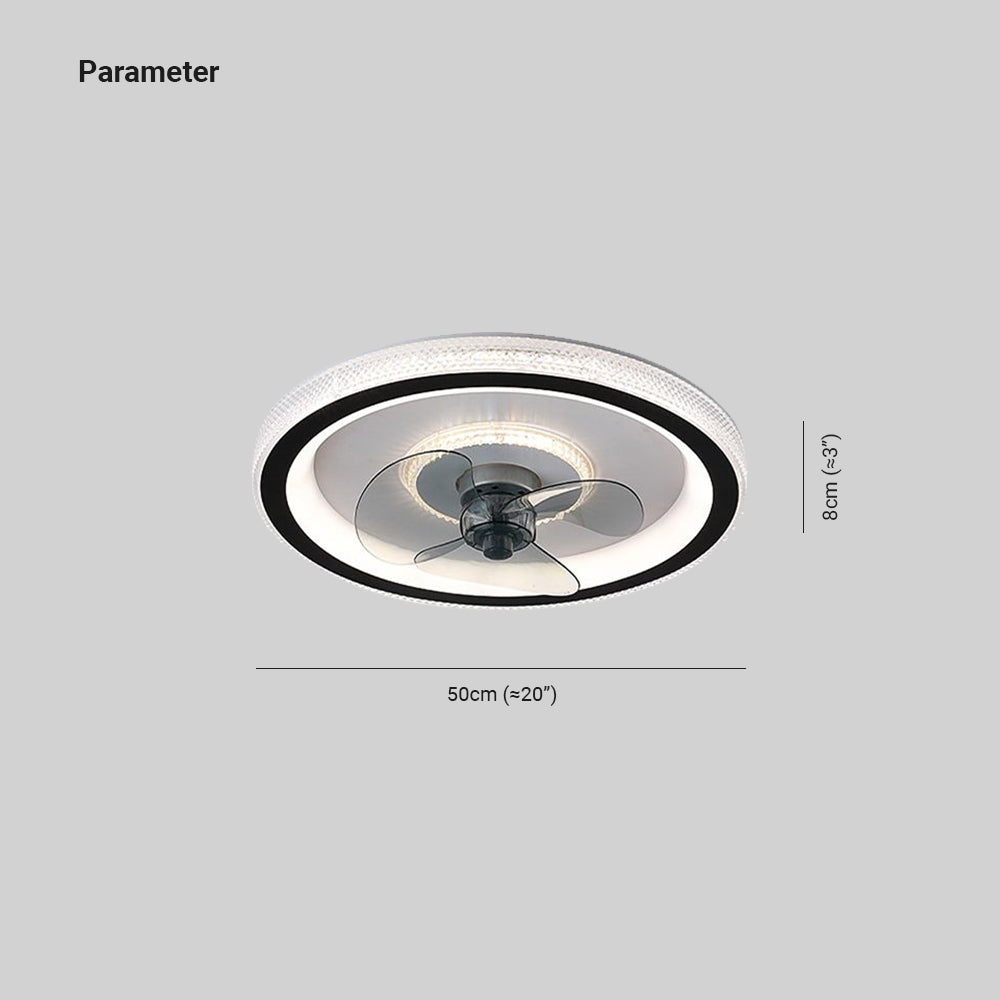 Soleil Ceiling Fan With Light 3 Blades Modern Living Room Bedroom
