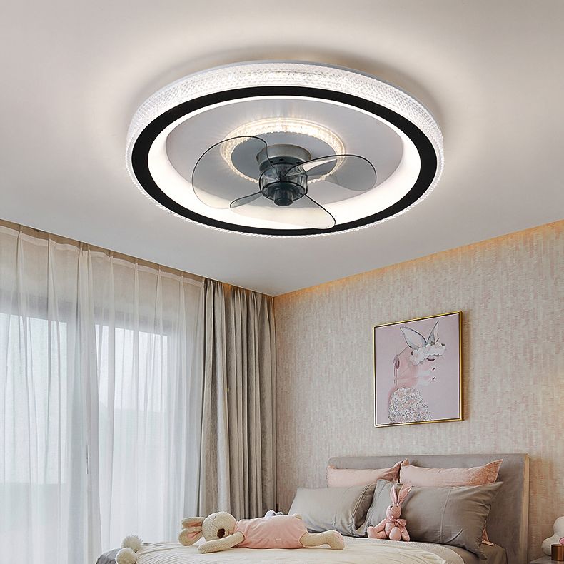 Soleil Ceiling Fan With Light 3 Blades Modern Living Room Bedroom