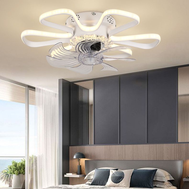 Aura Ceiling Fan With Light 3 Colour Modern Living Room Bedroom