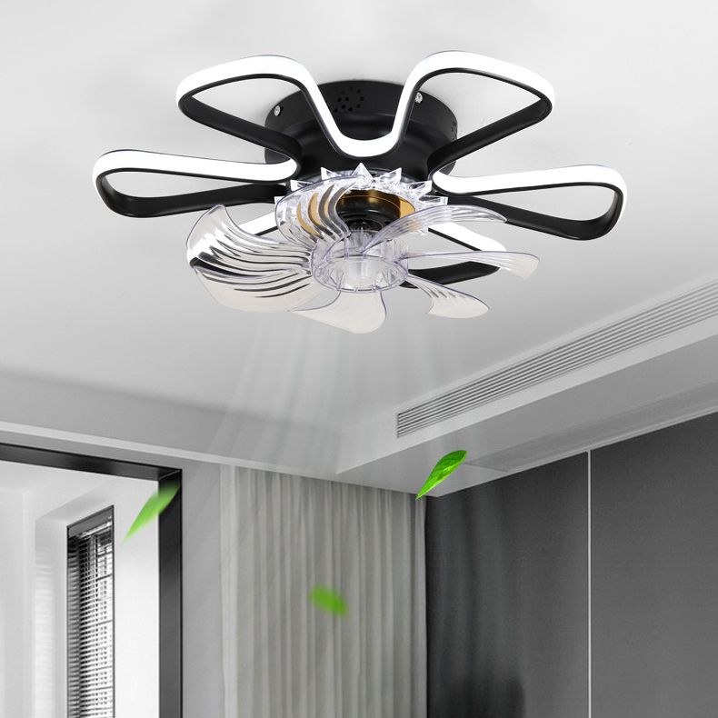 Aura Ceiling Fan With Light 3 Colour Modern Living Room Bedroom