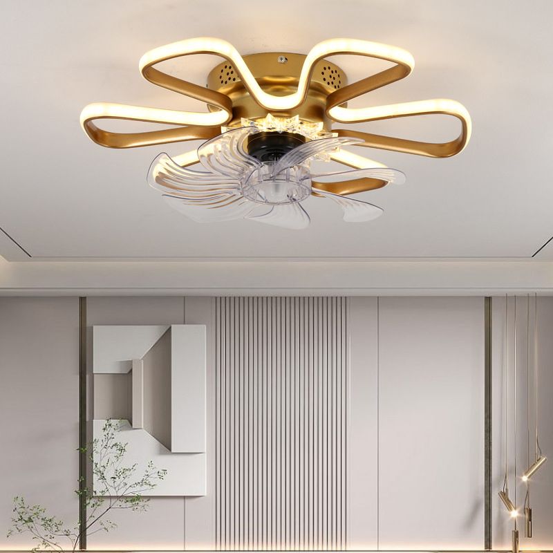 Aura Ceiling Fan With Light 3 Colour Modern Living Room Bedroom