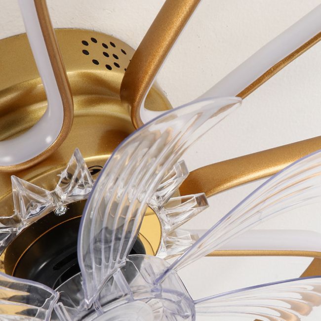 Aura Ceiling Fan With Light 3 Colour Modern Living Room Bedroom