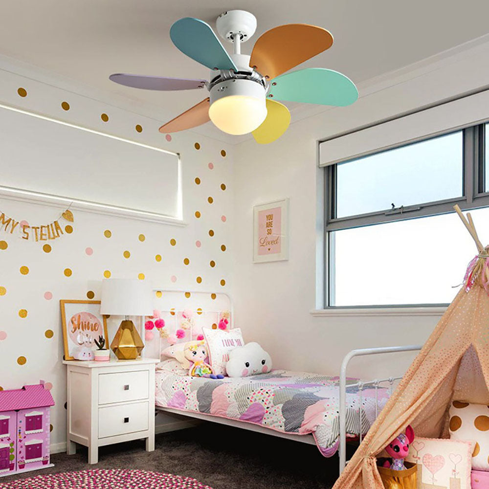 Halo Ceiling Fan With Light 5 Blades Round Modern Living Room