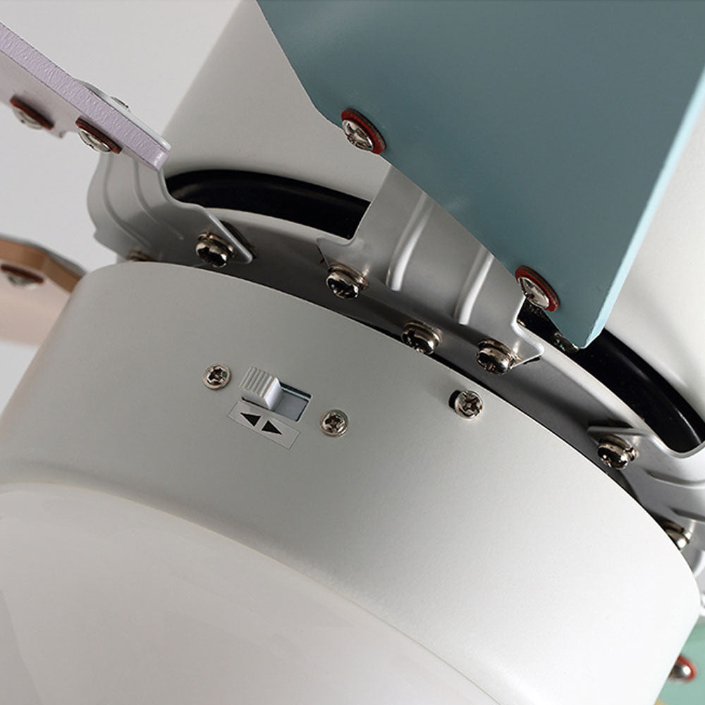 Halo Ceiling Fan With Light 5 Blades Round Modern Living Room
