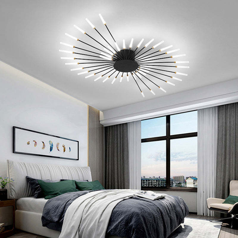 Aura Ceiling Light Recessed LED Fireworks Metal Living Room