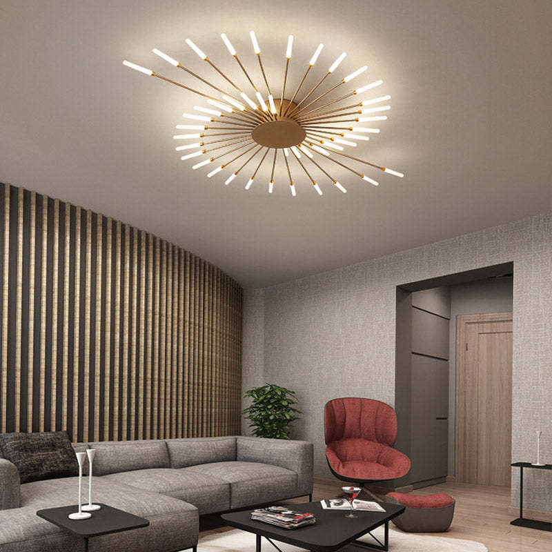 Aura Ceiling Light Recessed LED Fireworks Metal Living Room