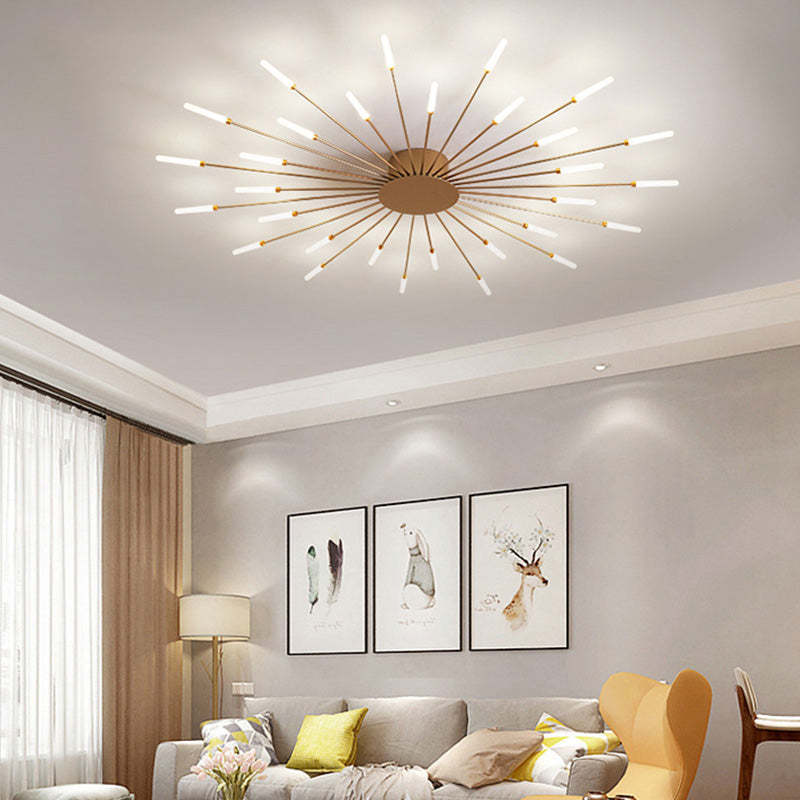 Aura Ceiling Light Recessed LED Fireworks Metal Living Room