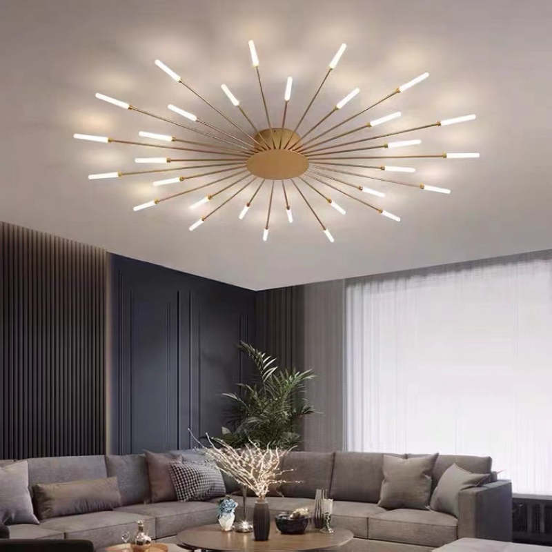 Aura Ceiling Light Recessed LED Fireworks Metal Living Room