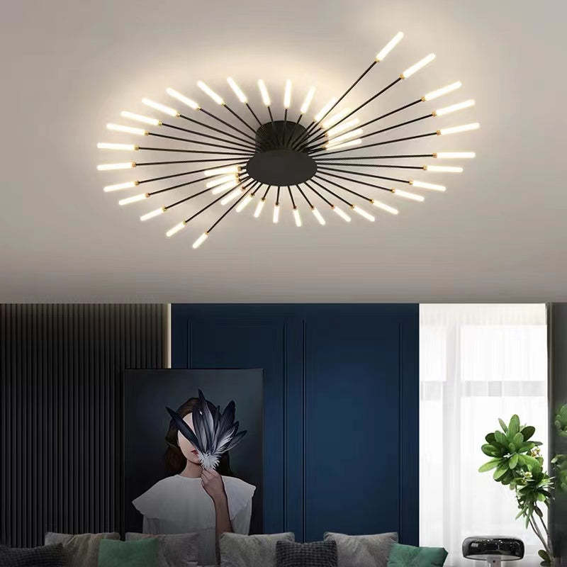 Aura Ceiling Light Recessed LED Fireworks Metal Living Room