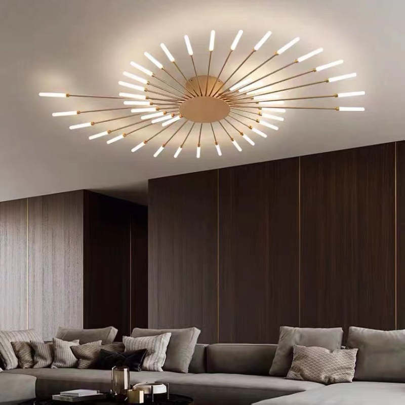 Aura Ceiling Light Recessed LED Fireworks Metal Living Room
