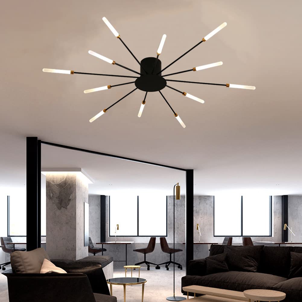 Aura Ceiling Light Recessed LED Fireworks Metal Living Room