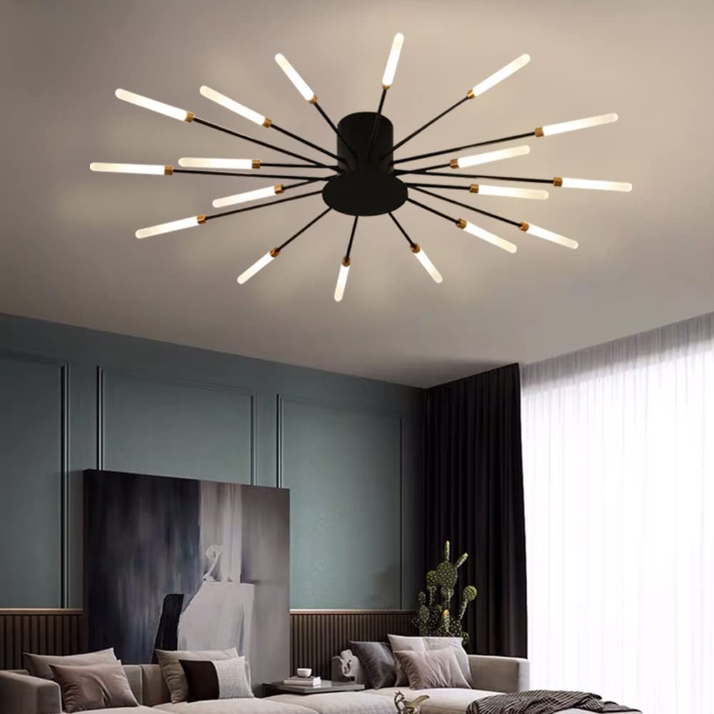 Aura Ceiling Light Recessed LED Fireworks Metal Living Room