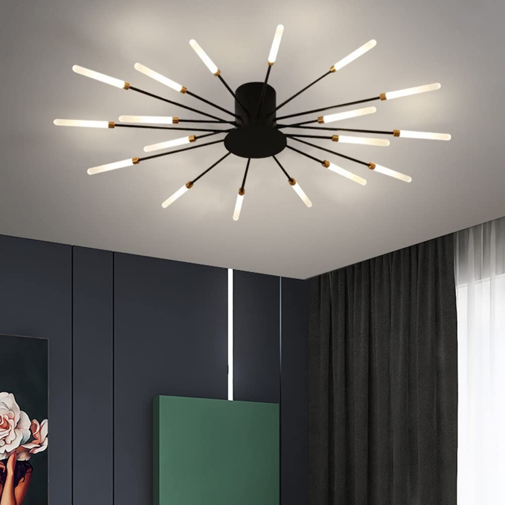 Aura Ceiling Light Recessed LED Fireworks Metal Living Room