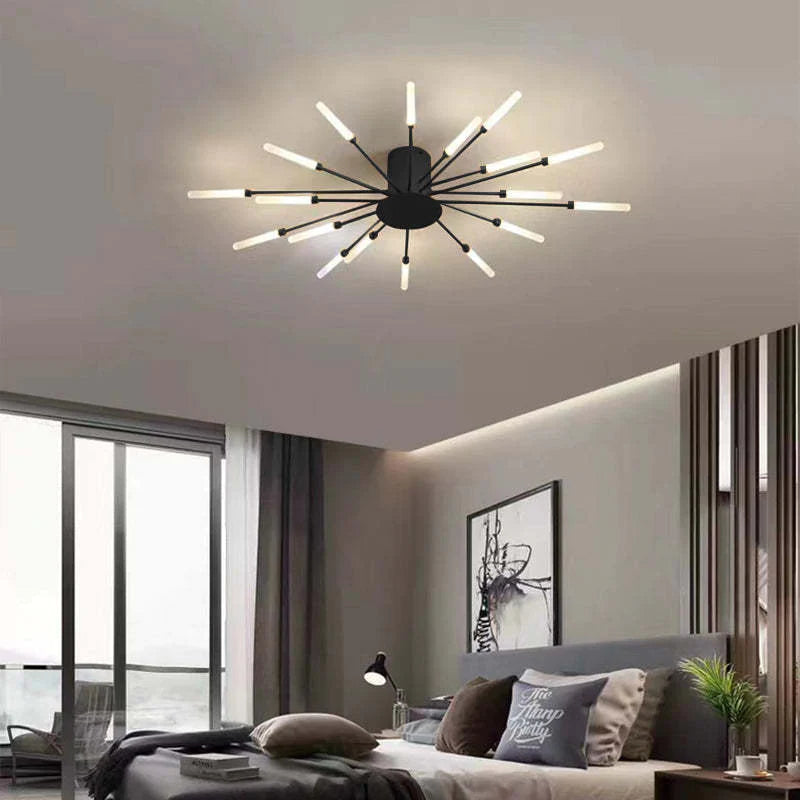 Aura Ceiling Light Recessed LED Fireworks Metal Living Room