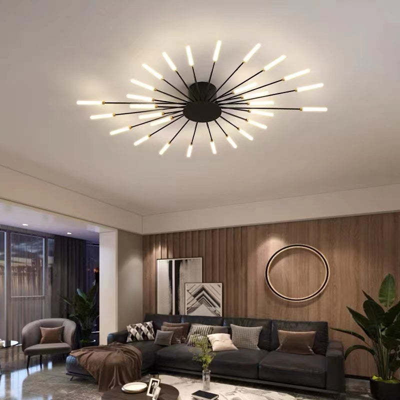 Aura Ceiling Light Recessed LED Fireworks Metal Living Room