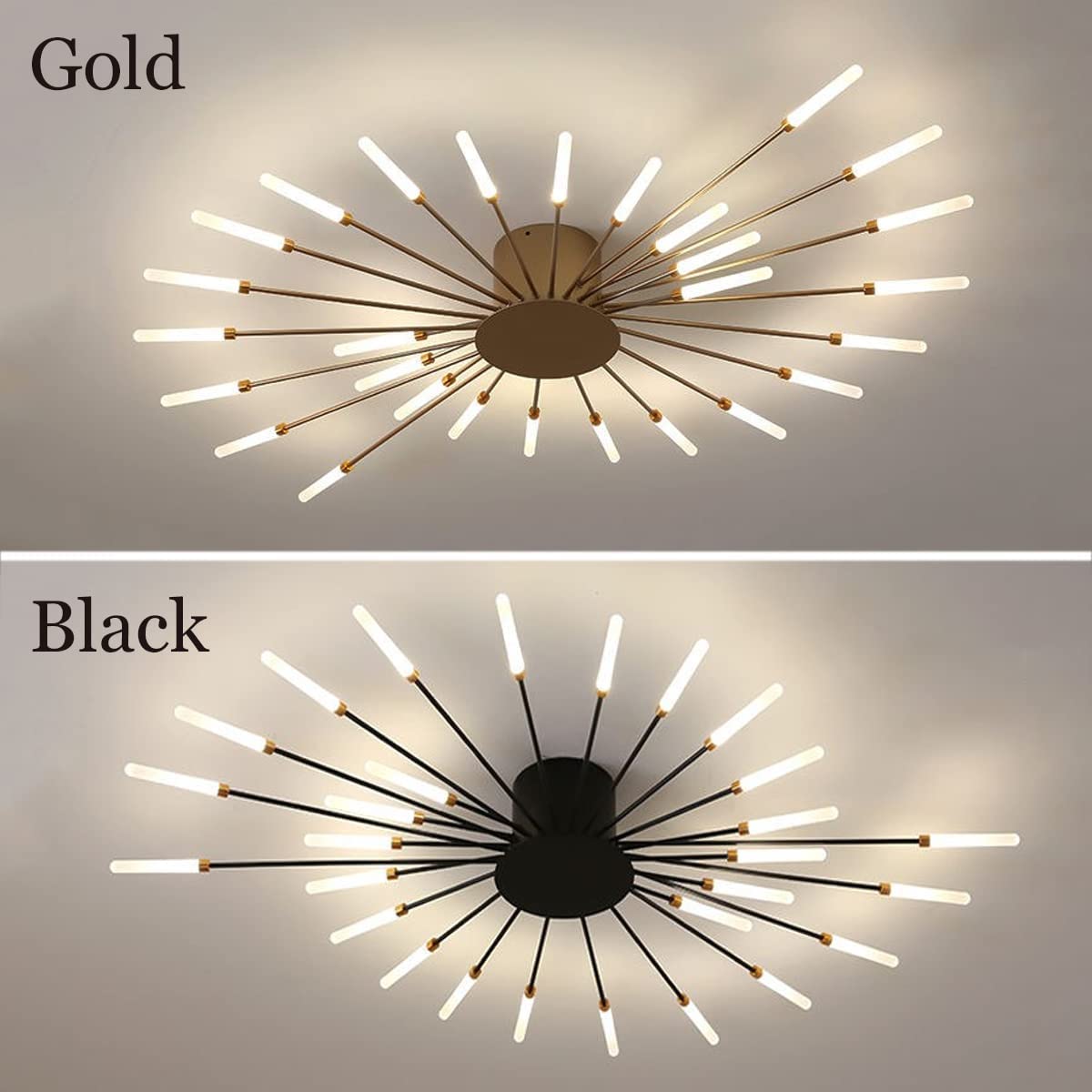 Aura Ceiling Light Recessed LED Fireworks Metal Living Room