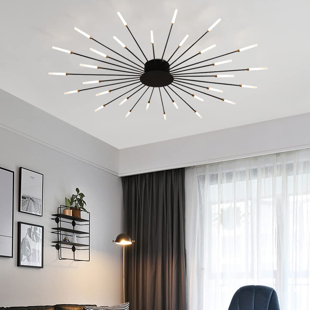 Aura Ceiling Light Recessed LED Fireworks Metal Living Room