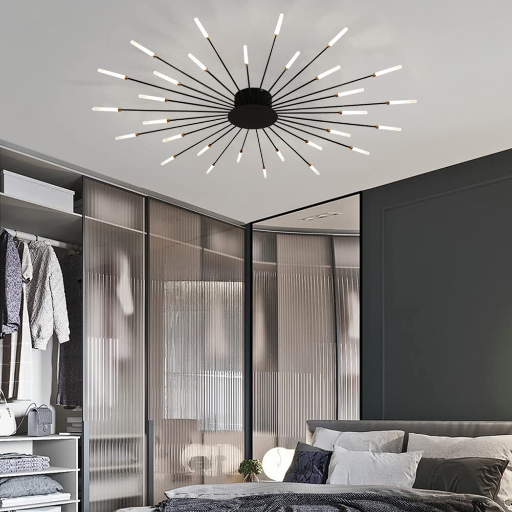 Aura Ceiling Light Recessed LED Fireworks Metal Living Room