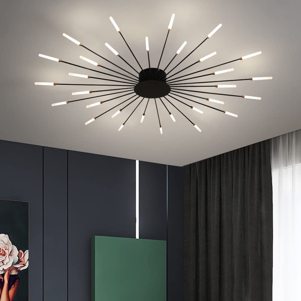 Aura Ceiling Light Recessed LED Fireworks Metal Living Room