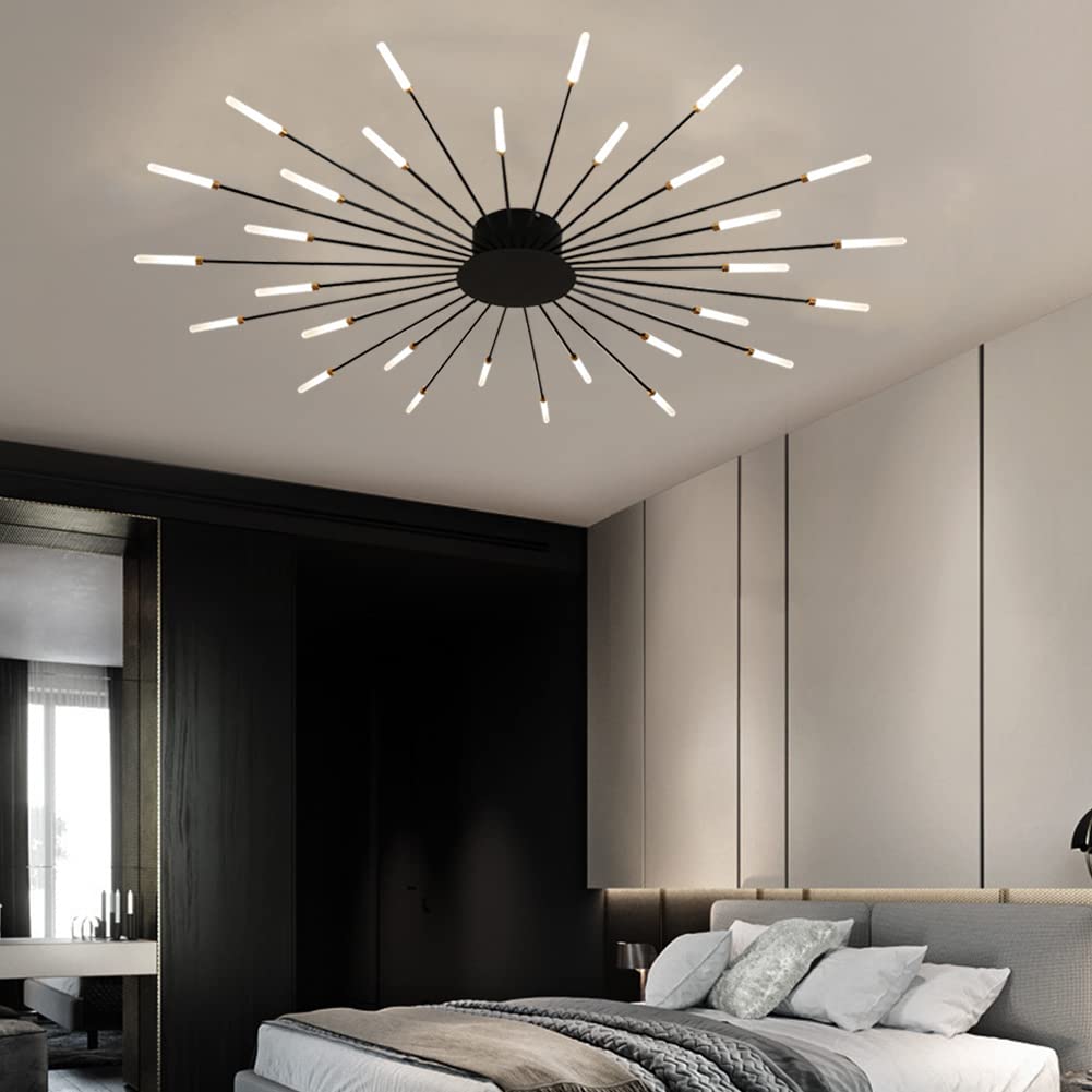 Aura Ceiling Light Recessed LED Fireworks Metal Living Room