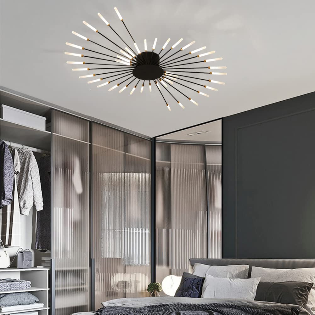 Aura Ceiling Light Recessed LED Fireworks Metal Living Room