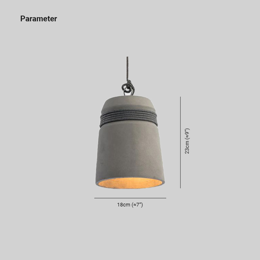 Mode Pendant Light Industrial Cement Metal Living Room Bedroom