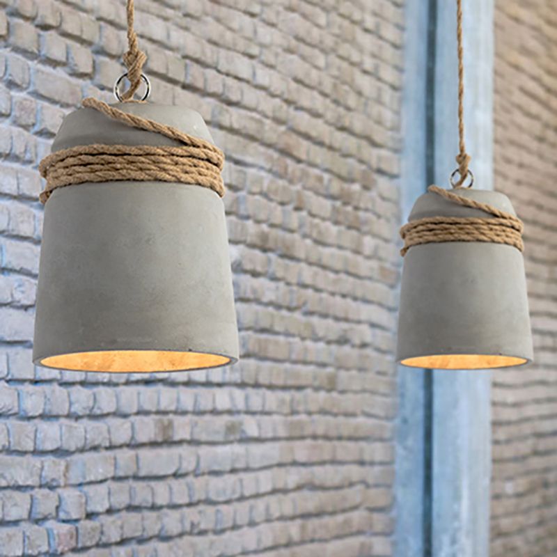 Mode Pendant Light Industrial Cement Metal Living Room Bedroom
