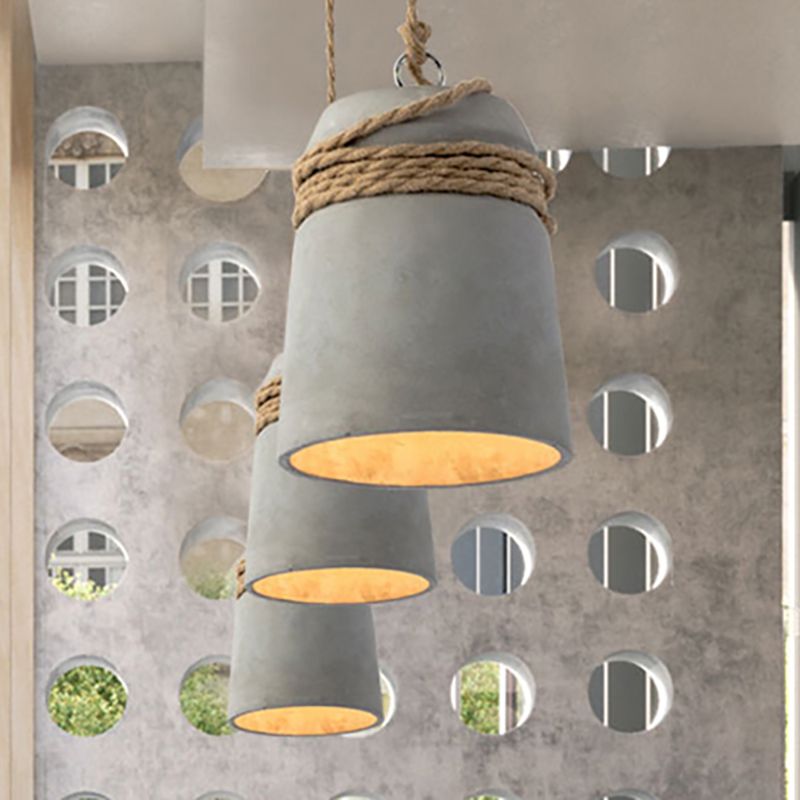 Mode Pendant Light Industrial Cement Metal Living Room Bedroom