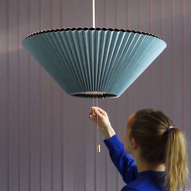 Yono Pendant Light Modern Adjustable Metal Pleats Living Room