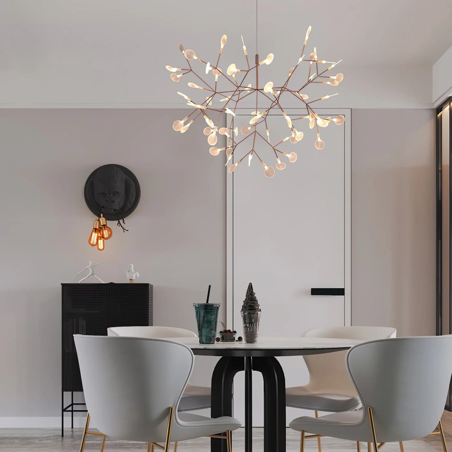 Aura Chandelier Exclusive Firefly Sputnik Art Deco Living Room Bedroom