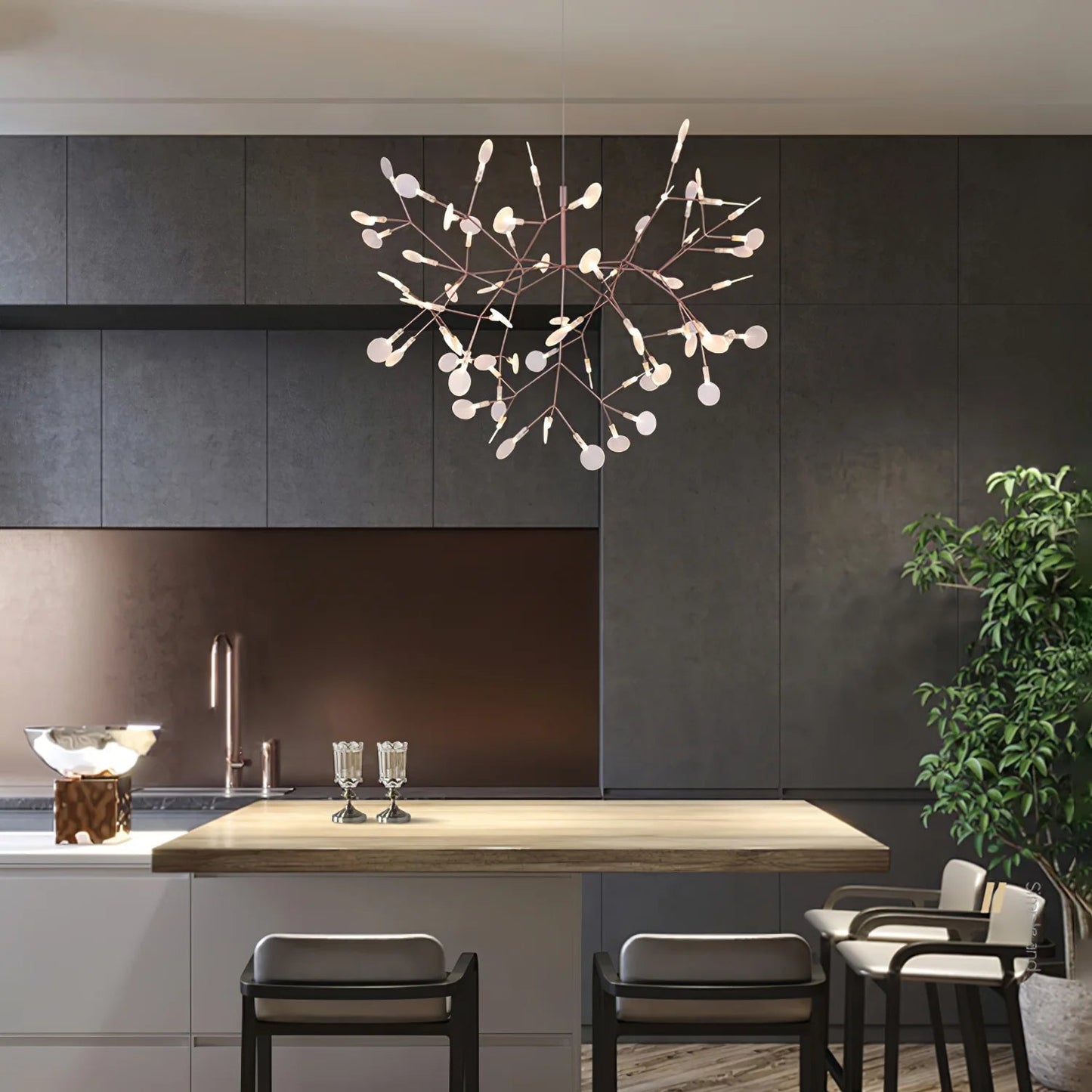 Aura Chandelier Exclusive Firefly Sputnik Art Deco Living Room Bedroom