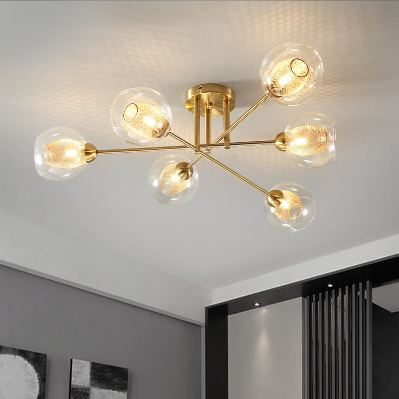 Mode Ceiling Light Industrial Globe Glass LED Living Room Dinning Room