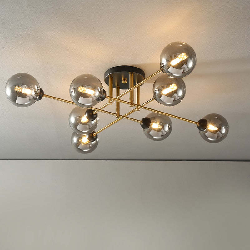 Mode Ceiling Light Industrial Globe Glass LED Living Room Dinning Room