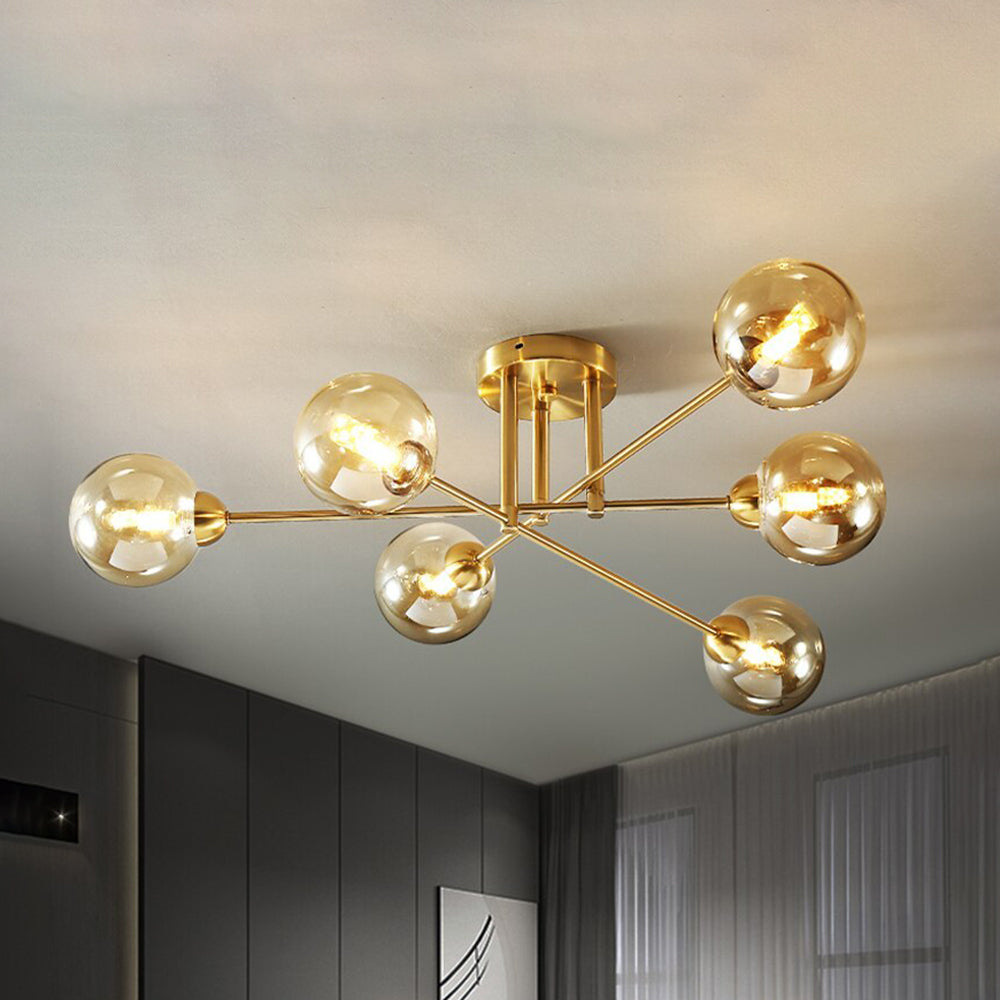 Mode Ceiling Light Industrial Globe Glass LED Living Room Dinning Room