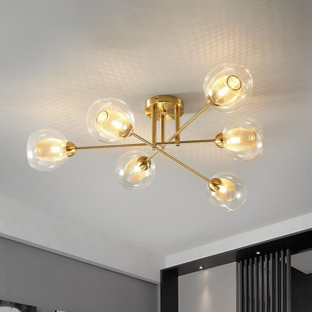 Mode Ceiling Light Industrial Globe Glass LED Living Room Dinning Room