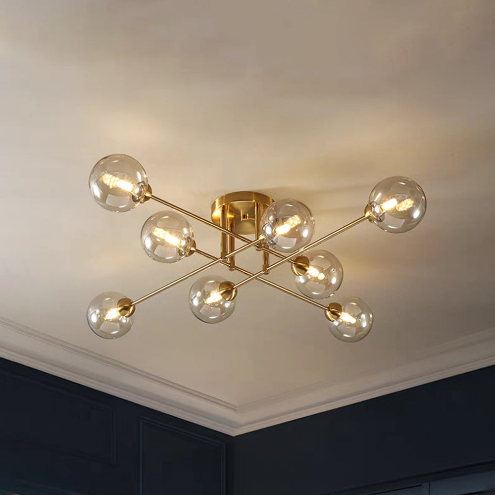 Mode Ceiling Light Industrial Globe Glass LED Living Room Dinning Room