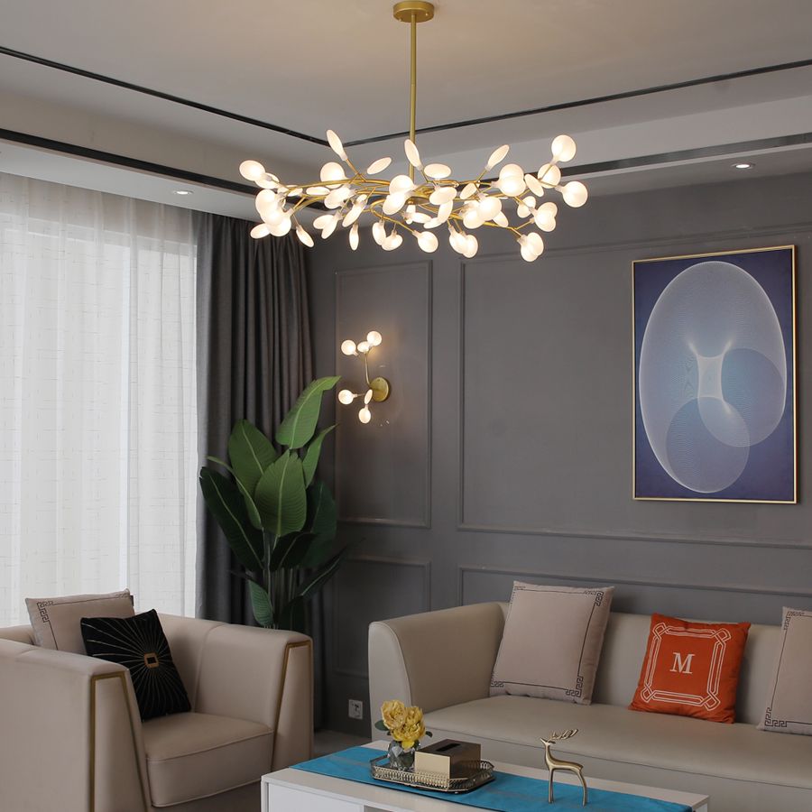 Aura Chandelier Single Firefly Branch Art Deco Living Room Bedroom